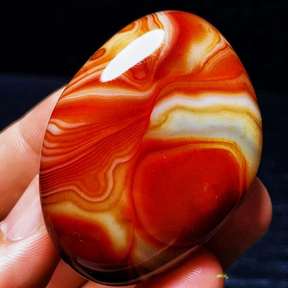 4PC Natural Banded Agate Artisan Stone, Polished Tumbled, Chalcedony Beauty, Vase Filler, Crystal Collection, Table Display