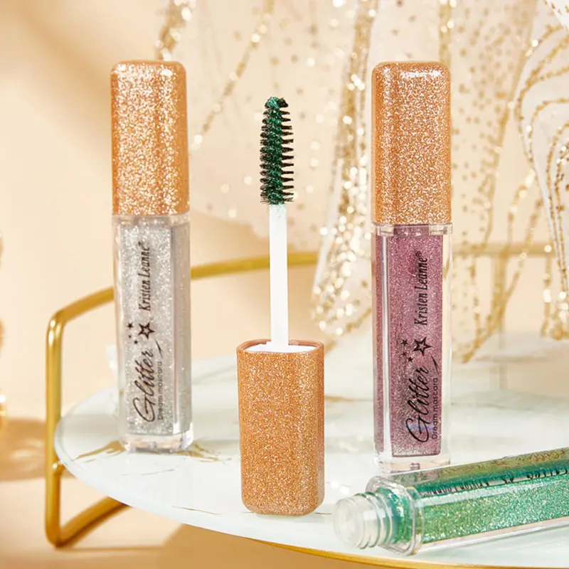 Mascara Glitter Diamond Colored Pearlescent Eye Makeup For Women Curling Thick Mascara Waterproof Korean Cosmetics Beauty