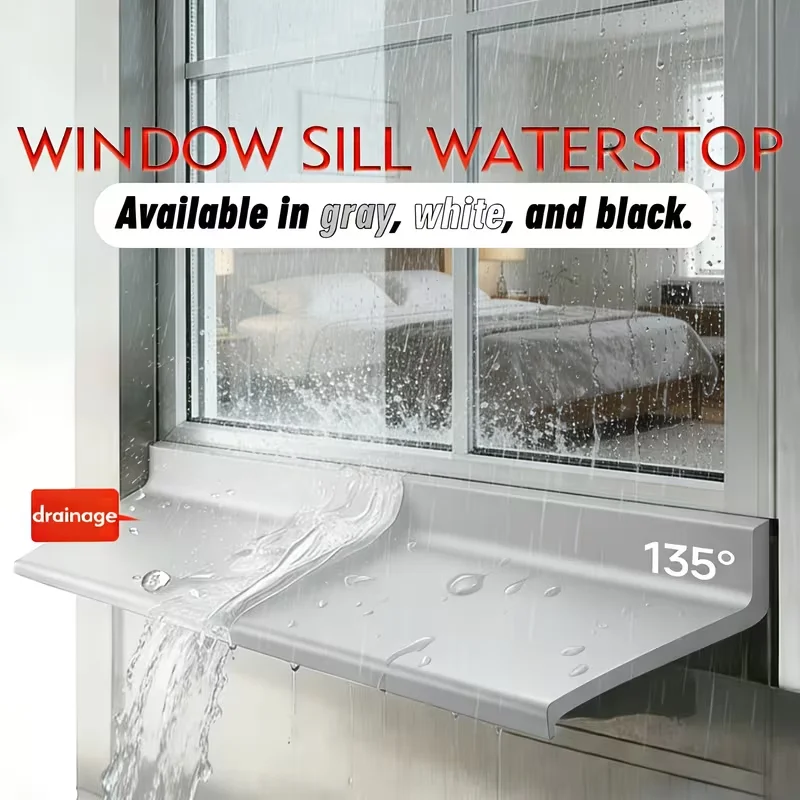 1`PC Window Transparent Waterproof Diversion Blocking Bars Rainwater Backflow Baffle Balcony Aluminum Window Gap Sealing Drip St