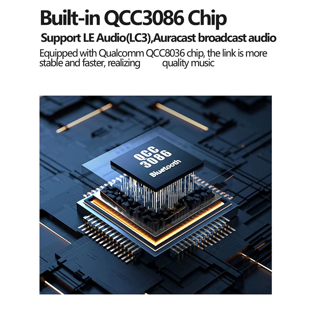 RISEN Tebe LE Audio LC3 BT 5.4 Аудиопередатчик AptX-LL/HD Type-C Беспроводной стерео музыкальный адаптер с Auracast для ПК ТВ PS4/5
