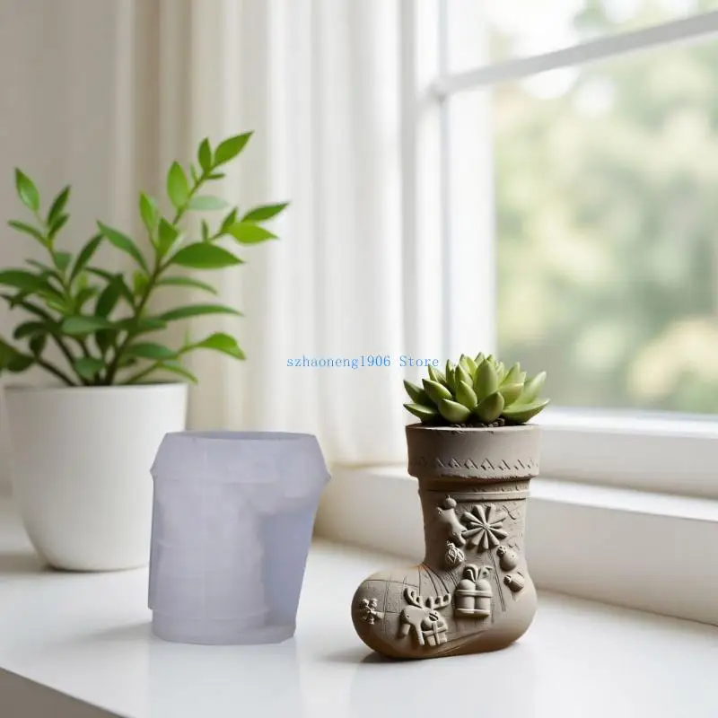 85LF لتقوم بها بنفسك كأس شمعة زهرية تخزين كوب قالب من السيليكون عيد الميلاد الجوارب كأس الجبس أداة #5