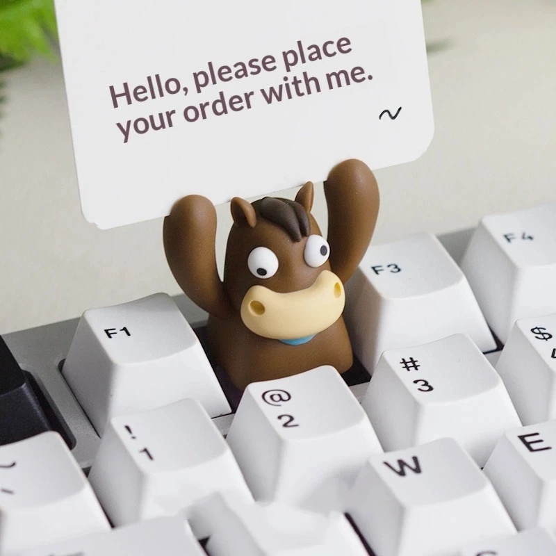 Infinite Keycap Cow Horse Design Resin Keycap For Mechanical Keyboard Desk Decoration Stress Relief Gift For Programmers Workers