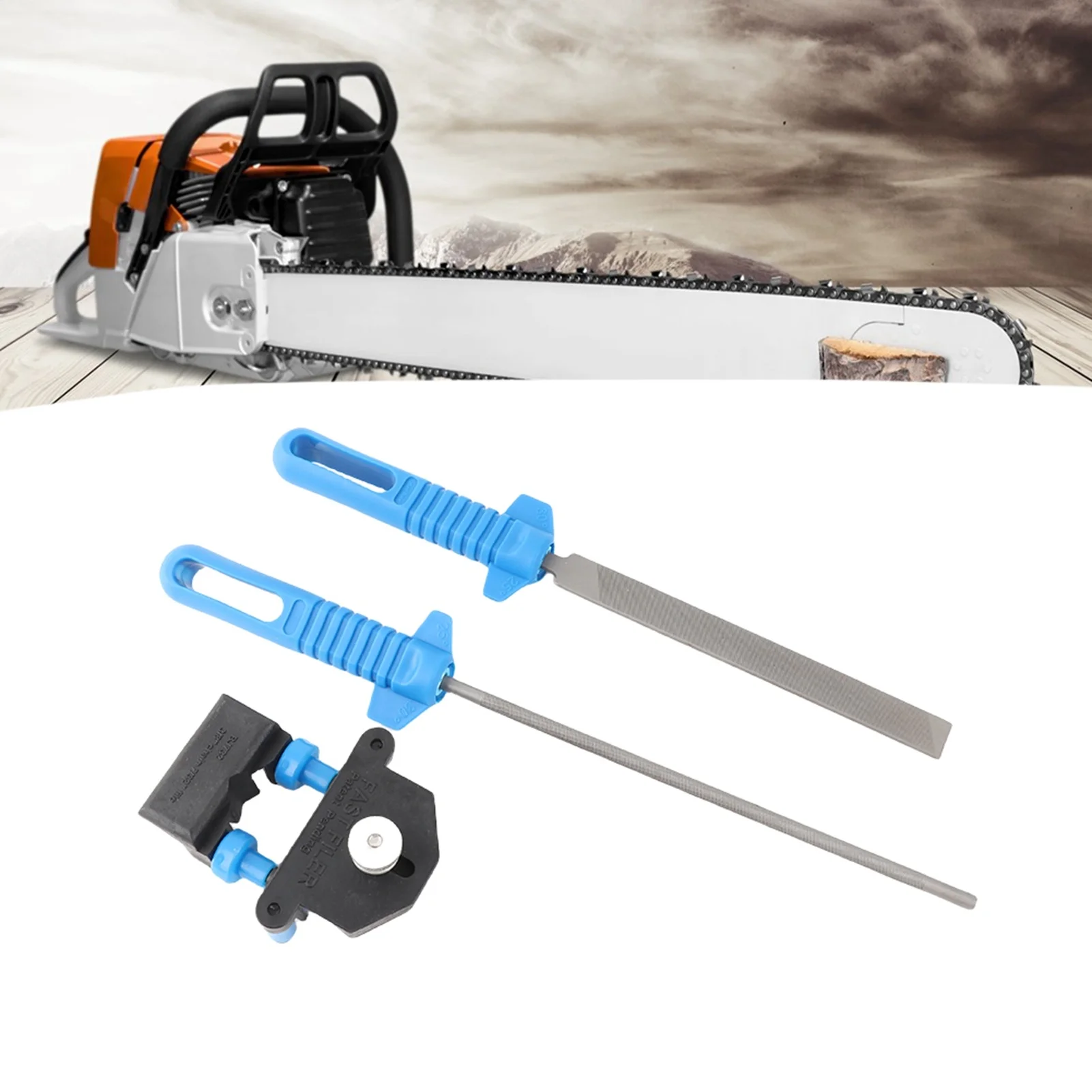 Chainsaw Sharpening Tool Kit Quick Multiple Angles Polished 3/16in 325in Files Set