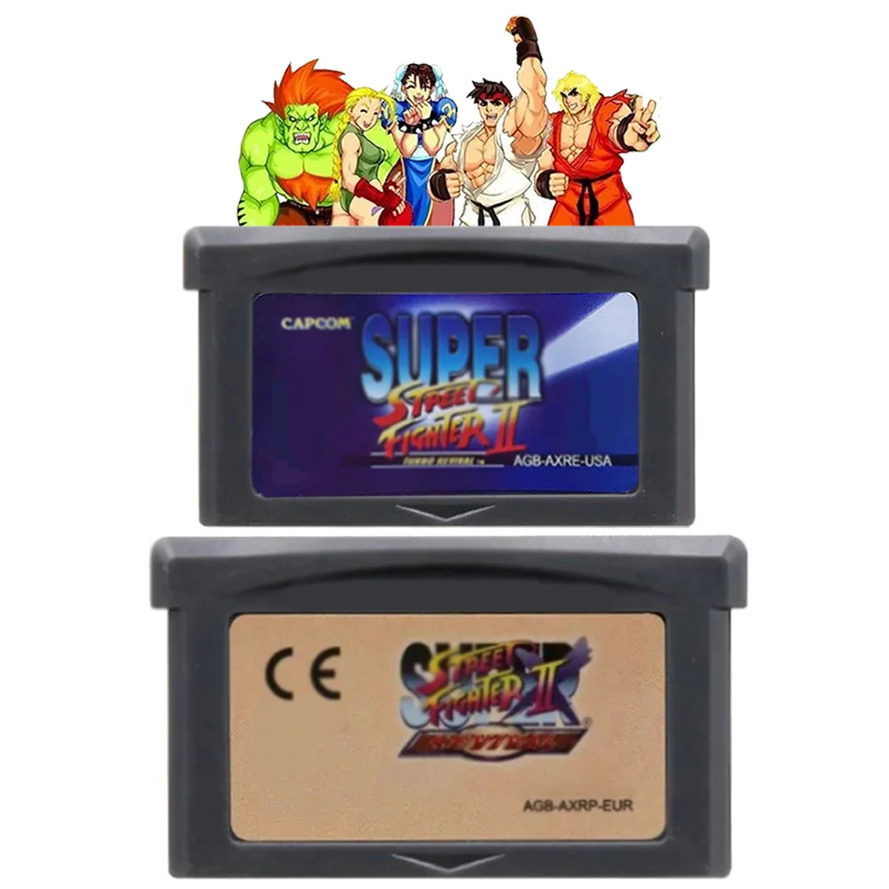 Super Street Fighter 2 Turbo Revival Game Card GBA Game 32-bit Electronic Console Ink Cartridges Game Card