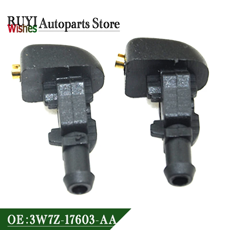 2 peças 3w7z-17603-aa bico lavador de para-brisa jato dianteiro esquerdo direito 3w7z17603aa 4f9z17603aa para ford f150 2004-2014 acessórios