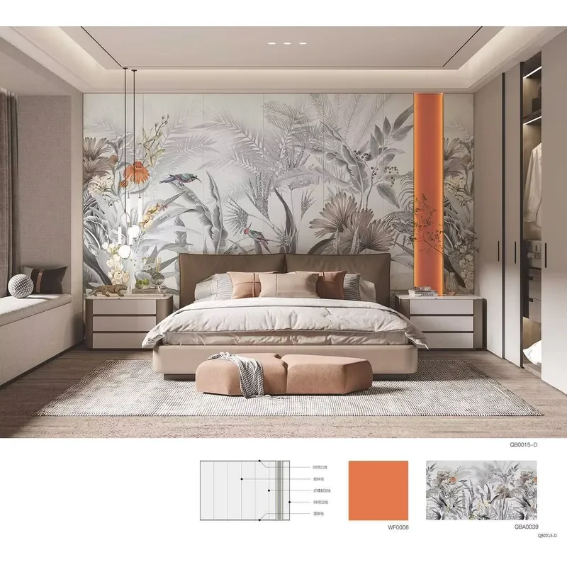 WPC Acoustic Wall Panel Soundproof Waterproof Customizable Color Modern Design for Indoor Use in Living Room Office Bedroom