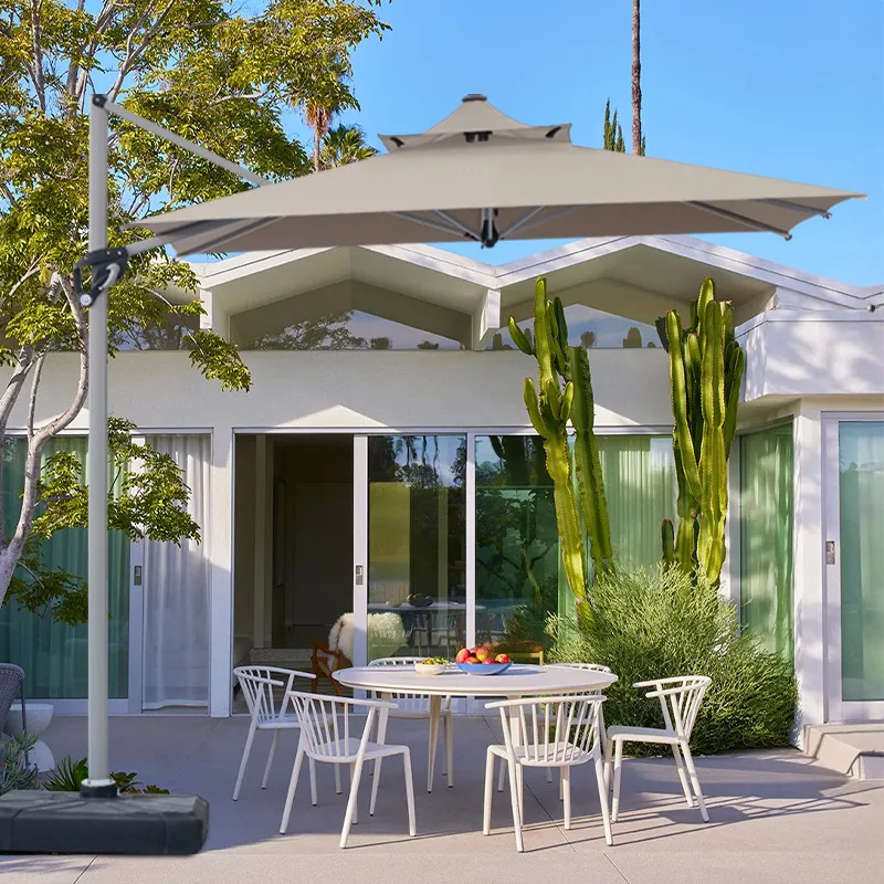 Outdoor Parasol Court Umbrella Outdoor Balcony Villa Garden Large Sun Umbrella Shelf Commercial Outdoor Stand Roman Umbrella