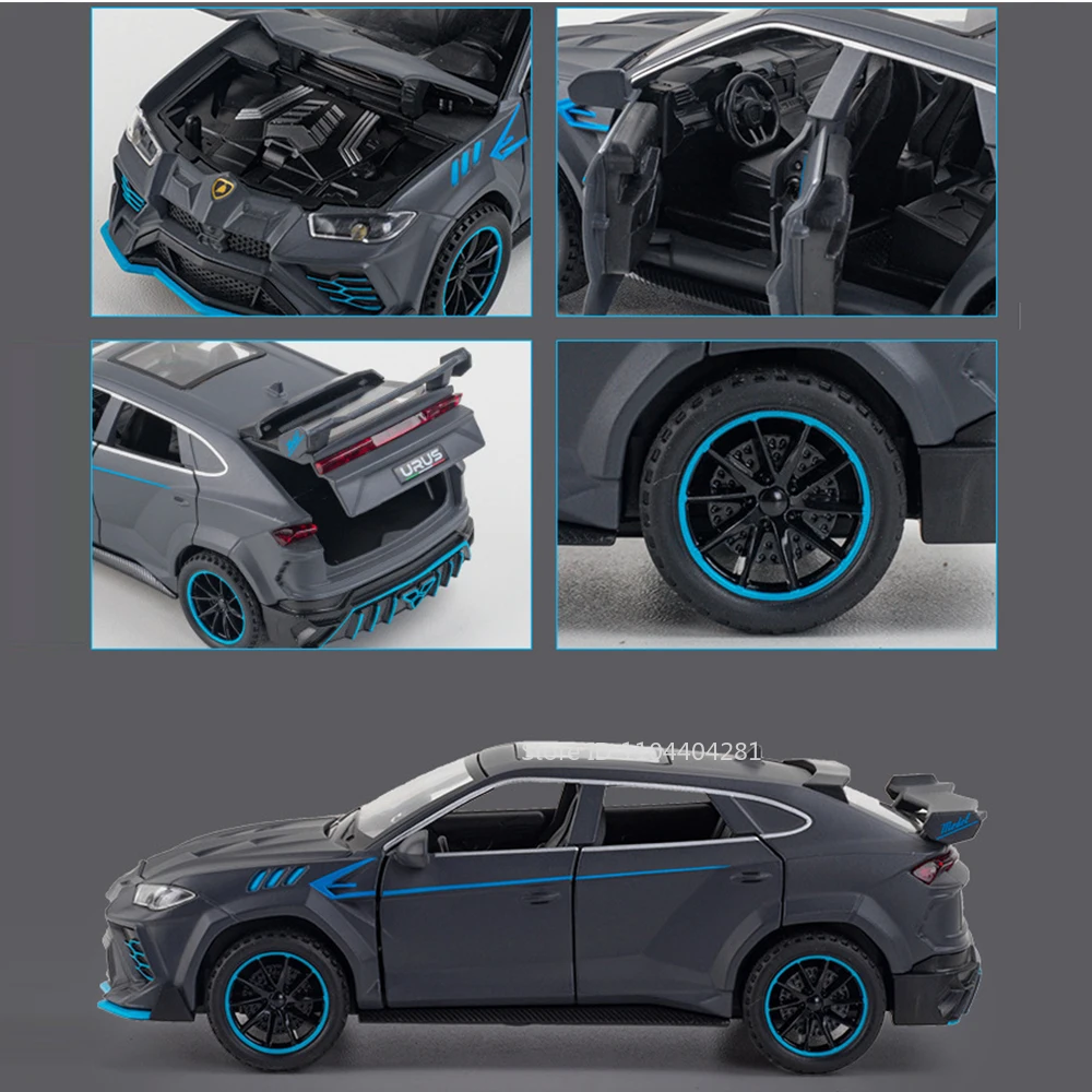 Scala 1:32 URUS SIAN Modello Giocattoli Pressofuso in lega Auto con luce sonora Tirare indietro Pneumatici in gomma Veicoli in metallo Raccolta Hobby Regalo