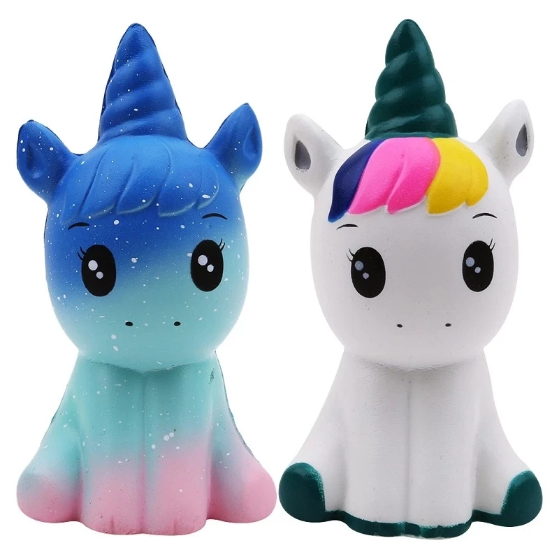 Squishy Cute Unicorn Simulation Animal Doll PU Slow Rising Scented Soft Squeeze Toy Stress Relief for Kid and Adults Xmas Gift