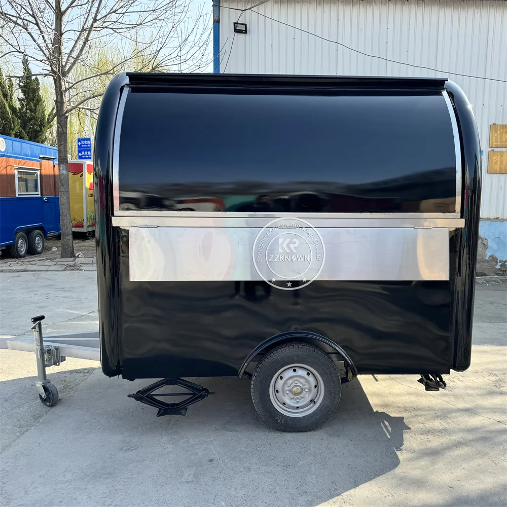 Stainless Steel Coffee Dessert Truck Commercial Kitchen Food Trailer Mobile Catering Trailer Luxury Mobile Food Truck For Sale