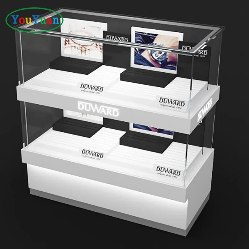 (Customized) glass jewelry display showcase with lock jewelry cabinets 6 sqm acrylic watches display stand cabinets