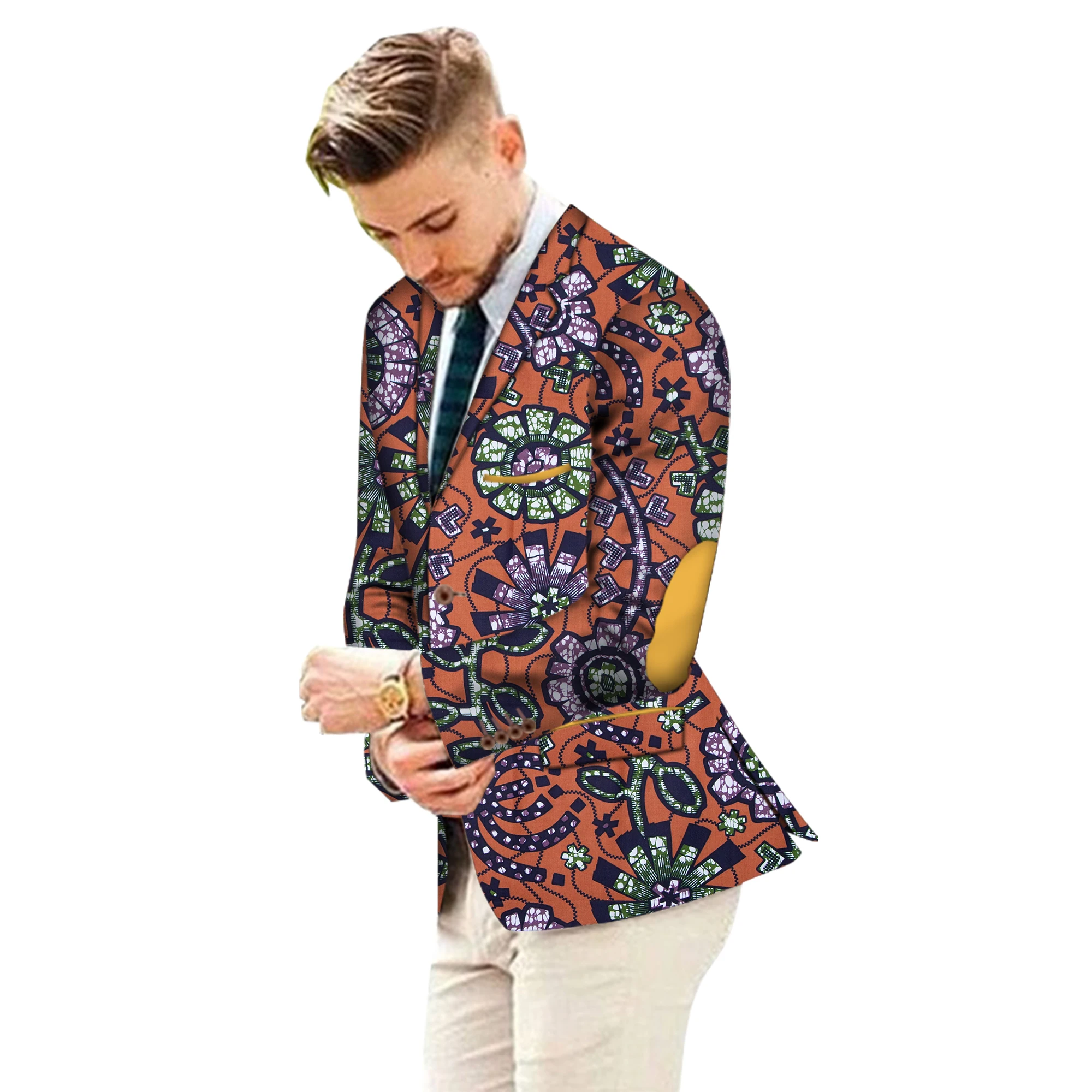 Africano imprimir personalizado fantasia masculino terno jaquetas formal africano casaco de negócios dashiki áfrica festa blazer wyn664