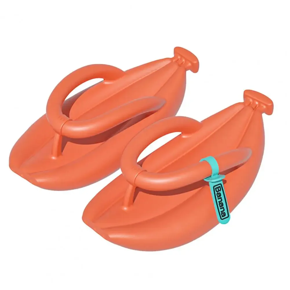1 Paar Sommer-Hausschuhe, Cartoon, rutschfest, Stoßdämpfung, dicke Sohle, zum Gehen, weich, für Zuhause, Paar, lustige Bananen-Flip-Flops – Detail 21