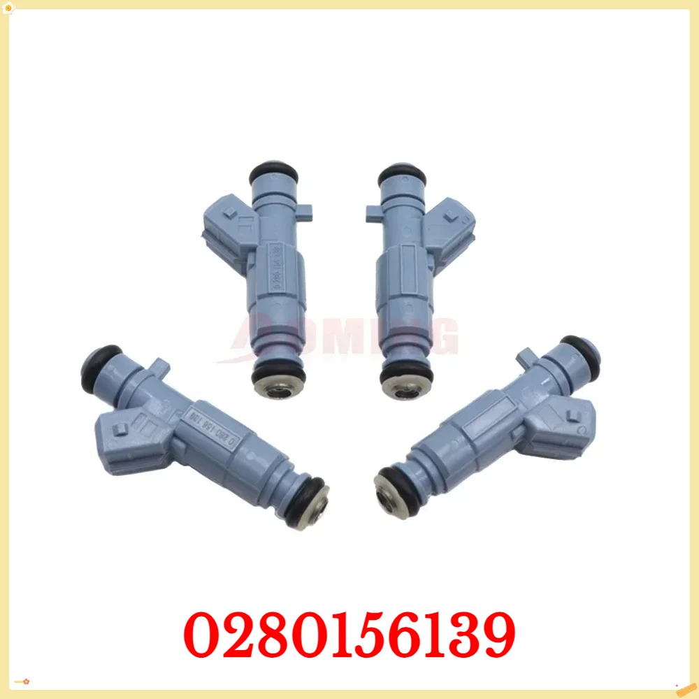 New Car Fuel Injector 4PCS For Citroen C4 For Peugeot 206 307 2003-2010 9642872780 96428727 0280156139