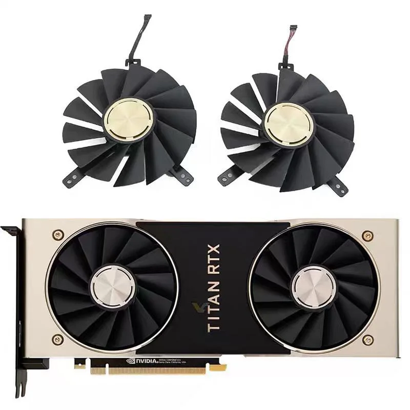 2pcs DAPA0815B2UP005 DAPA0815B2UP006 12V 0.6A 85Mm GPU Fan for Nvidia GeForce RTX Titan 2080 TI Graphics Card Cooling Fan