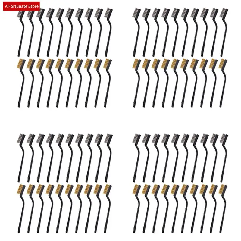 

80 Pcs Wire Brush Metal Brush For Cleaning Welding Slag And Rust Scratch Brush Curved Handle Slag Brush Wire Rust Brush-A78G