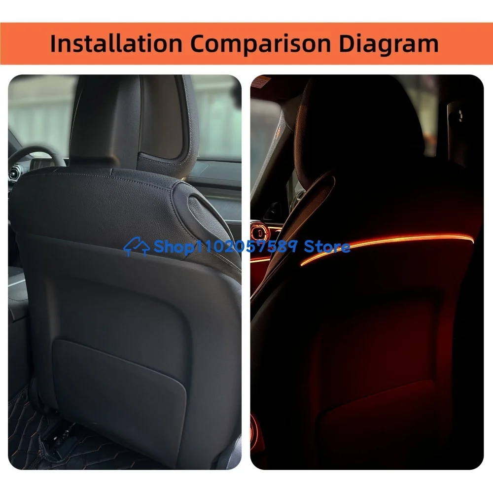 Fit for Mercedes-Benz C-Class W206 2022-2025 LED Seat Back Light Interior Ambient Lamp