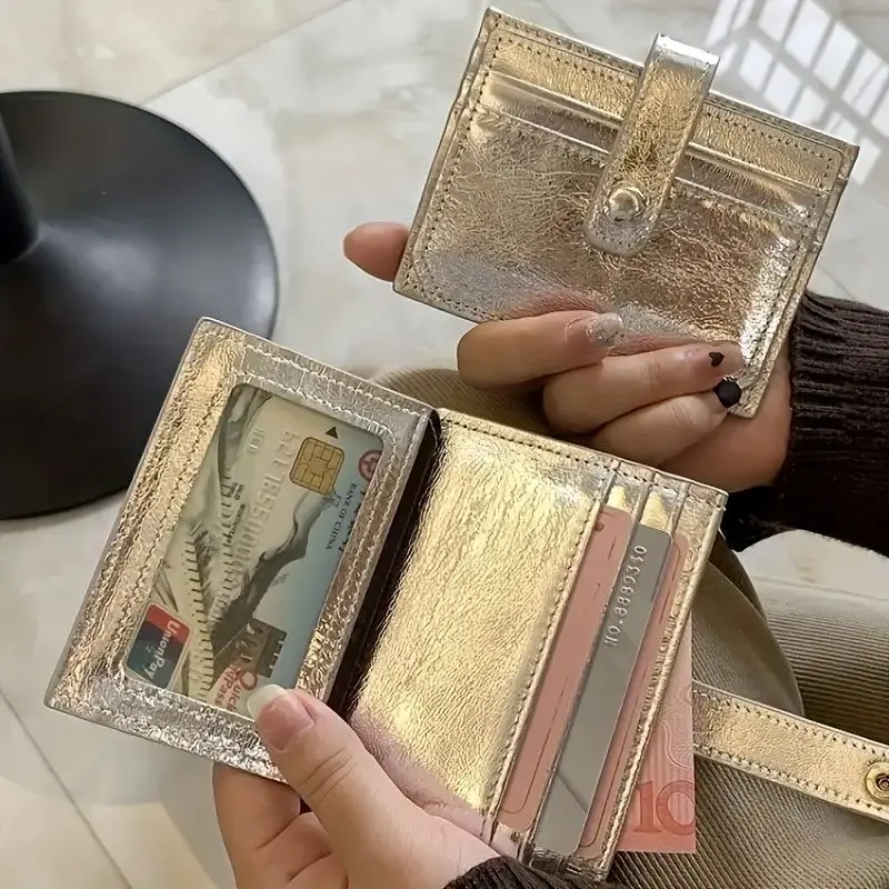 Tempat Kartu Kulit Asli Asli untuk Wanita, Tipis, Kompak, Indah dan Kelas Atas, Tempat Kartu Kulit Asli Baru 2025