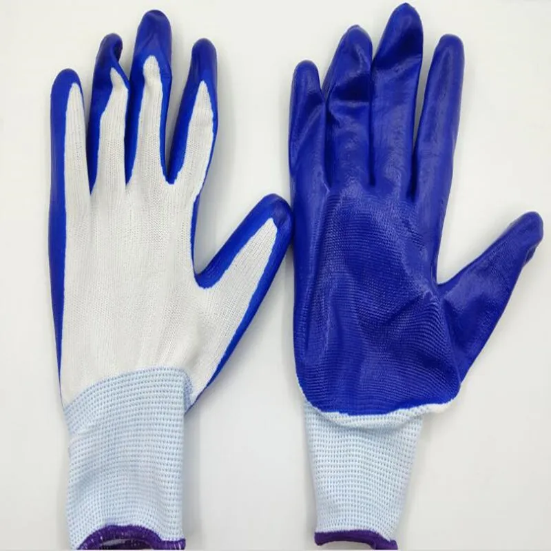 

N518Nitrile Gloves Dip Coating Site Wear-resistant Breathable Oil-proof Ding Qing Machinery Construction Labor Protective Gloves