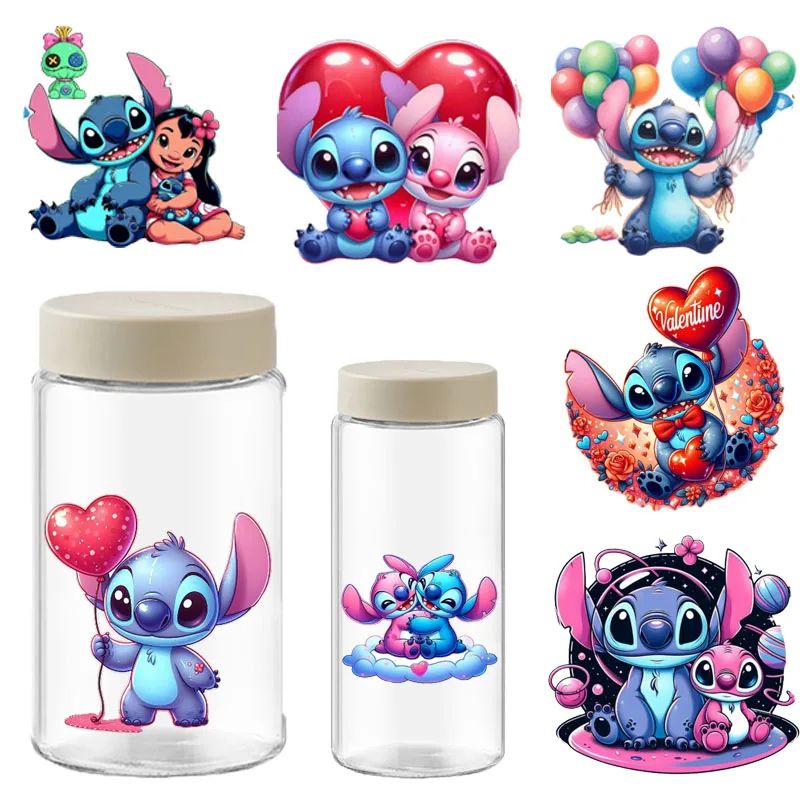 

Stitch Sticker Decorate Patch Bright Water Cup Box Material Room Accessories Kawaii Tags Paster Decals Student Birthday Gift