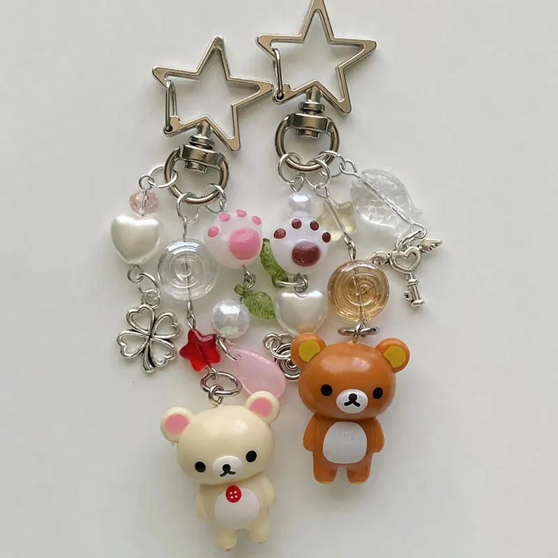 Bear mobile phone charm/Y2K fairy core keychain, bag charm