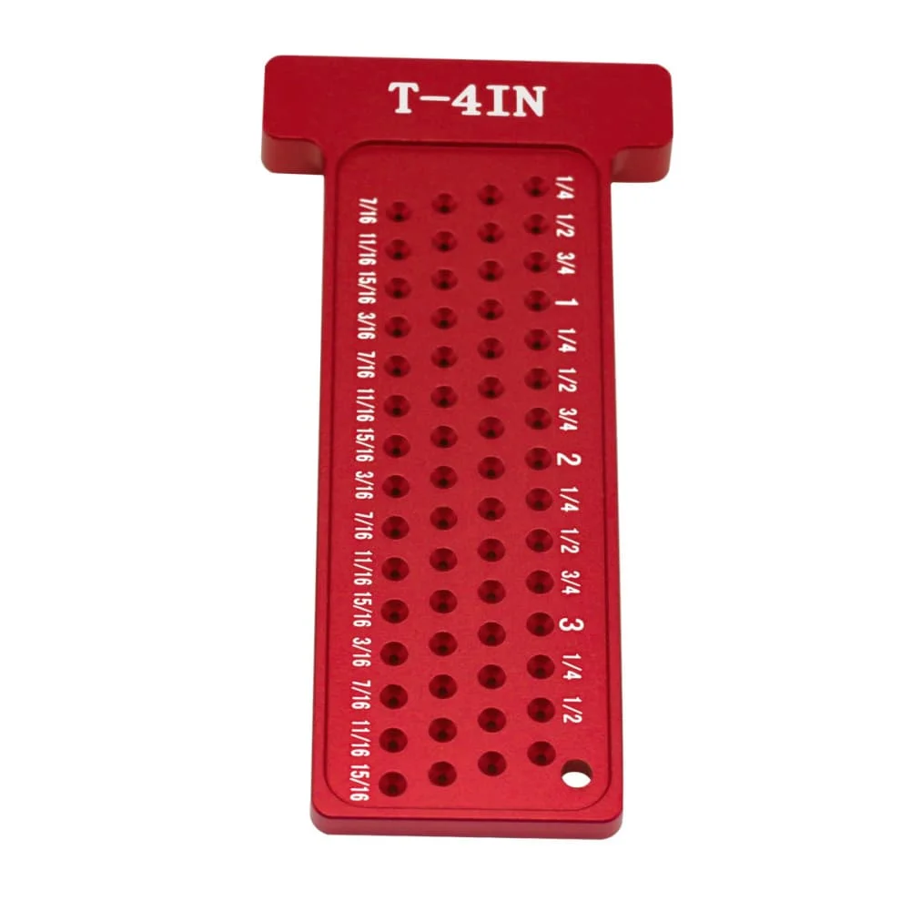Aluminum Alloy Carpentry T Square Ruler 100mm 4 Inch with Clear Metric and Inch Graduations for Accurate Layout
