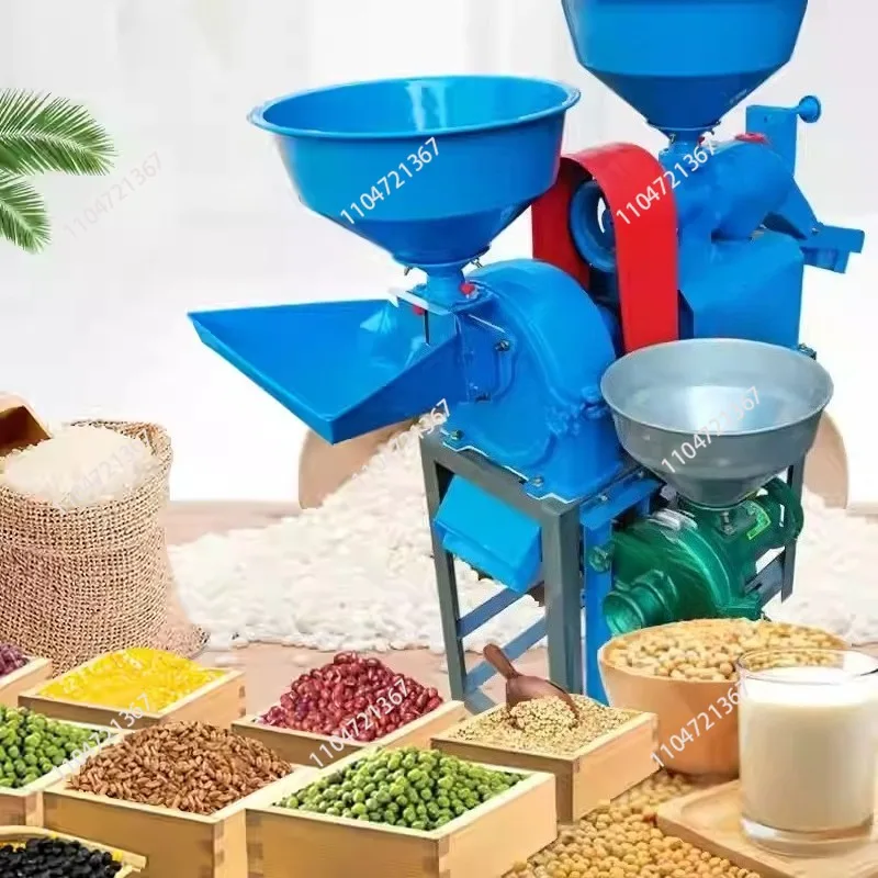 Household small rice mill, automatic rice sheller, rice beater, integrated grinding and grinding