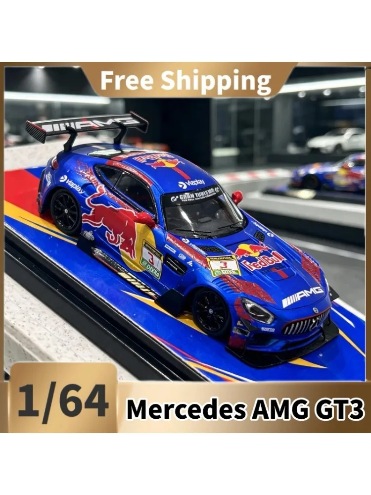 【Auf Lager】RM 1/64 AMG GT3 Diecast Rennwagenmodell, Sammlerstück für Erwachsene & Weihnachtsgeschenk