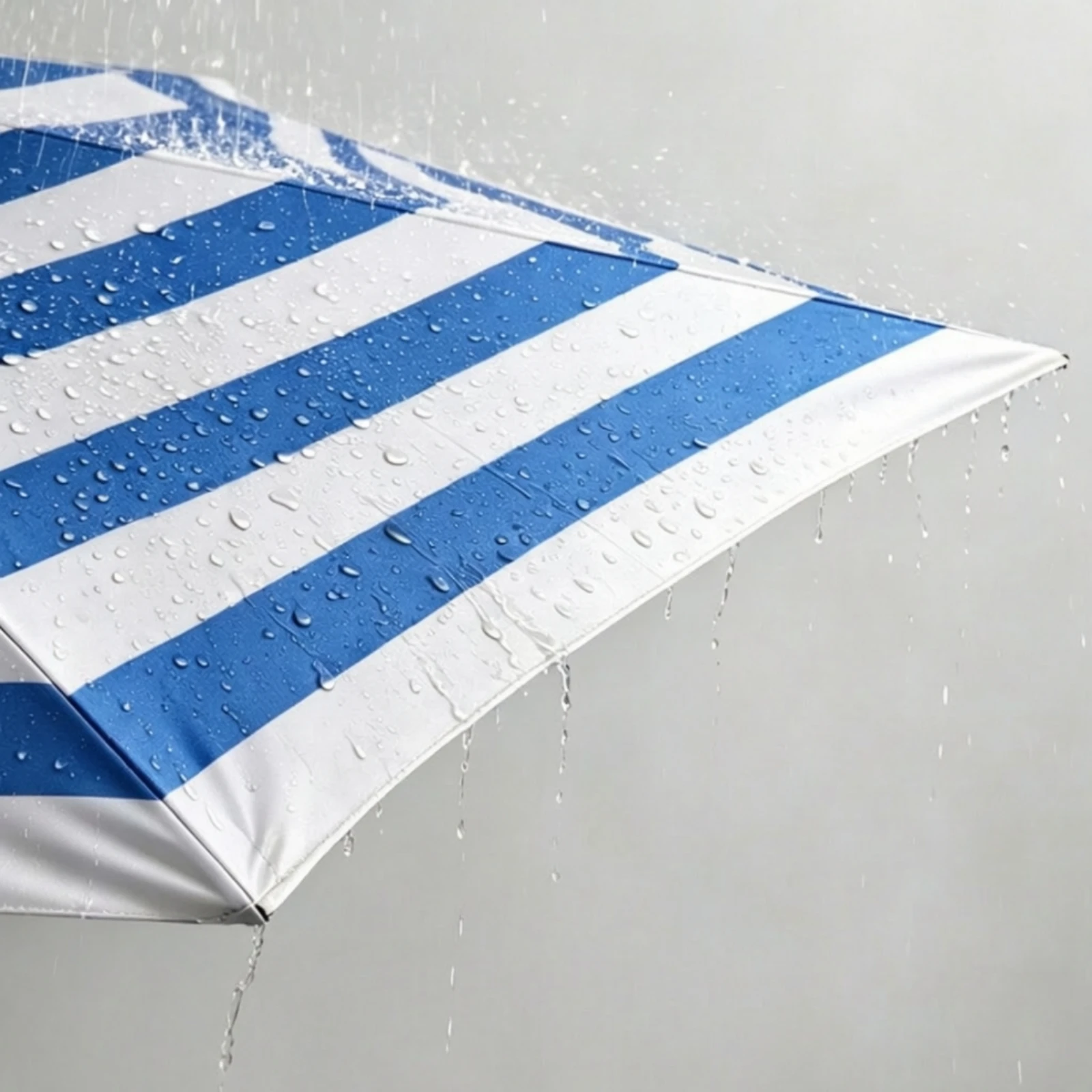 Patio Umbrella with Weighted Base Stable Striped Umbrella with Base Long-Lasting Compact for Garden, Backyard