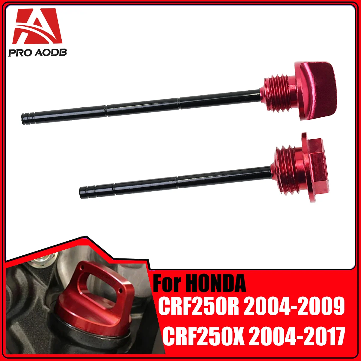 Steker stik Dip oli mesin sepeda motor CNC, untuk HONDA CRF250X 2004-2017 CRF250R 2004-2009 CRF450X 2005-2017 motor Trail