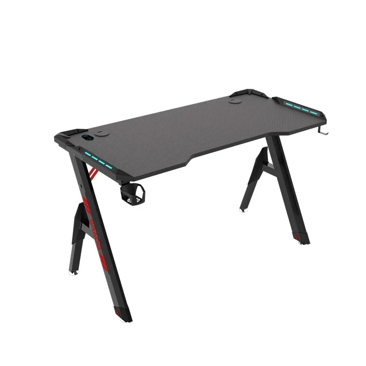 2022 Best Selling Gaming Table with LED Lights PC Laptop Computer Gaming Desk