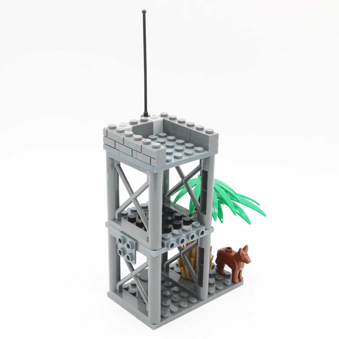 WW2 military base fort The Thunderbird signal Tower Small Military Watchtower DIY Accessories Building Blocks Bricks Toys Gifts