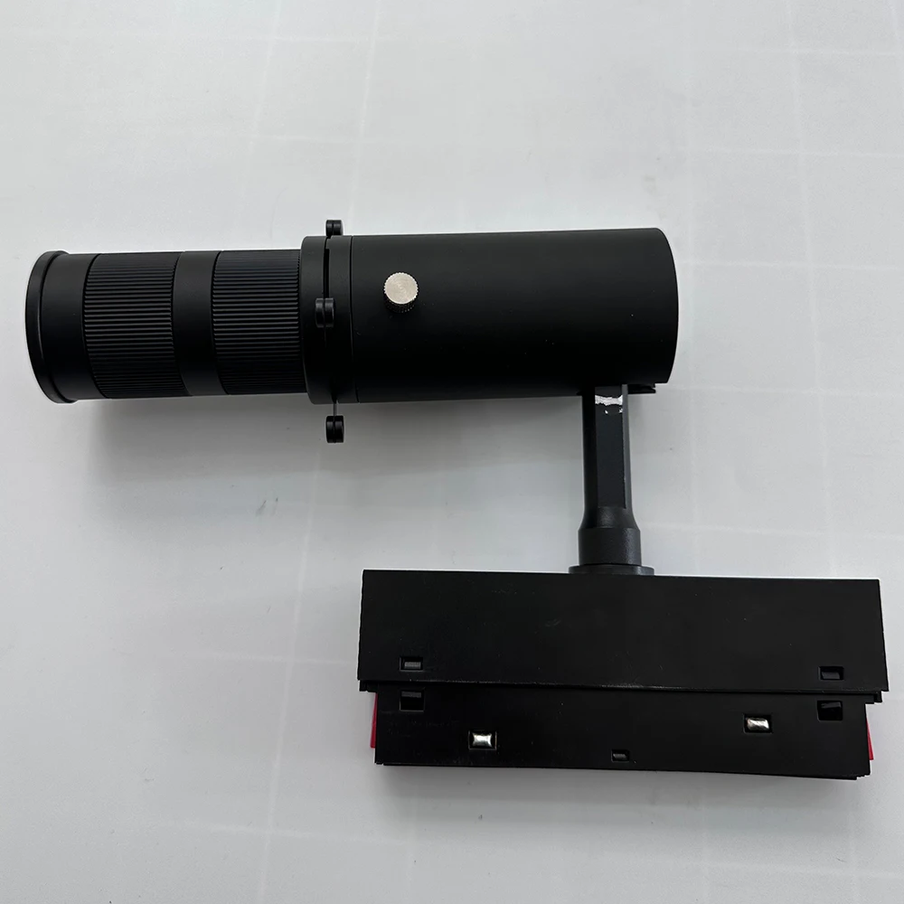 48V Led Magnetic Track Light Adjustable Contour Spotlight Linear Zoomable Museum Gallery Black Led Track Light Projector