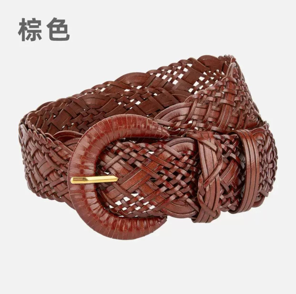 

Luxury 110 * 5cm retro braided wide belt for women, matching with dress, decorative waist belt, high-end feeling, no-drill belt
