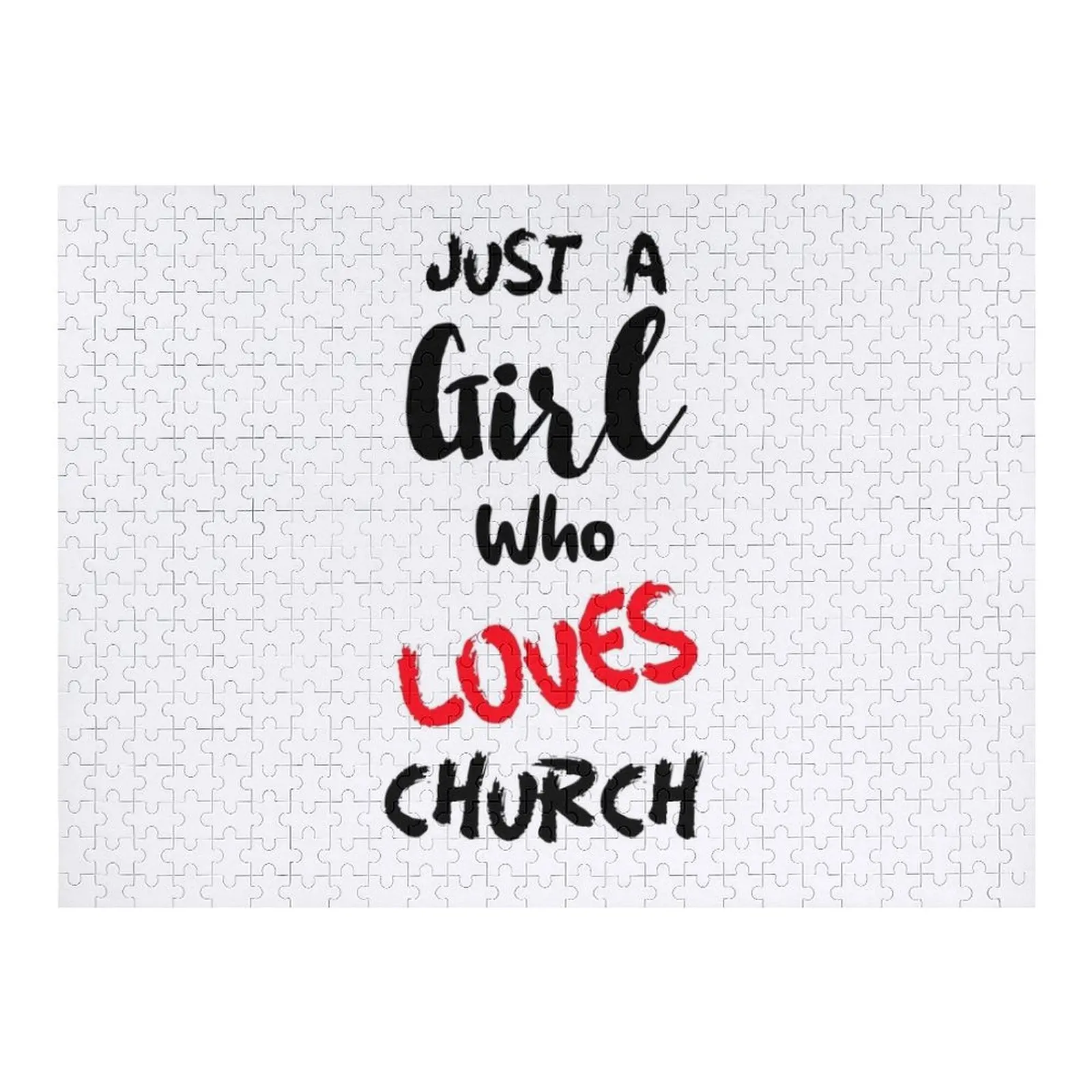 

Just A Girl Who Loves Church Jigsaw Puzzle Customizeds For Kids Anime Personalized Toy Christmas Toys Puzzle