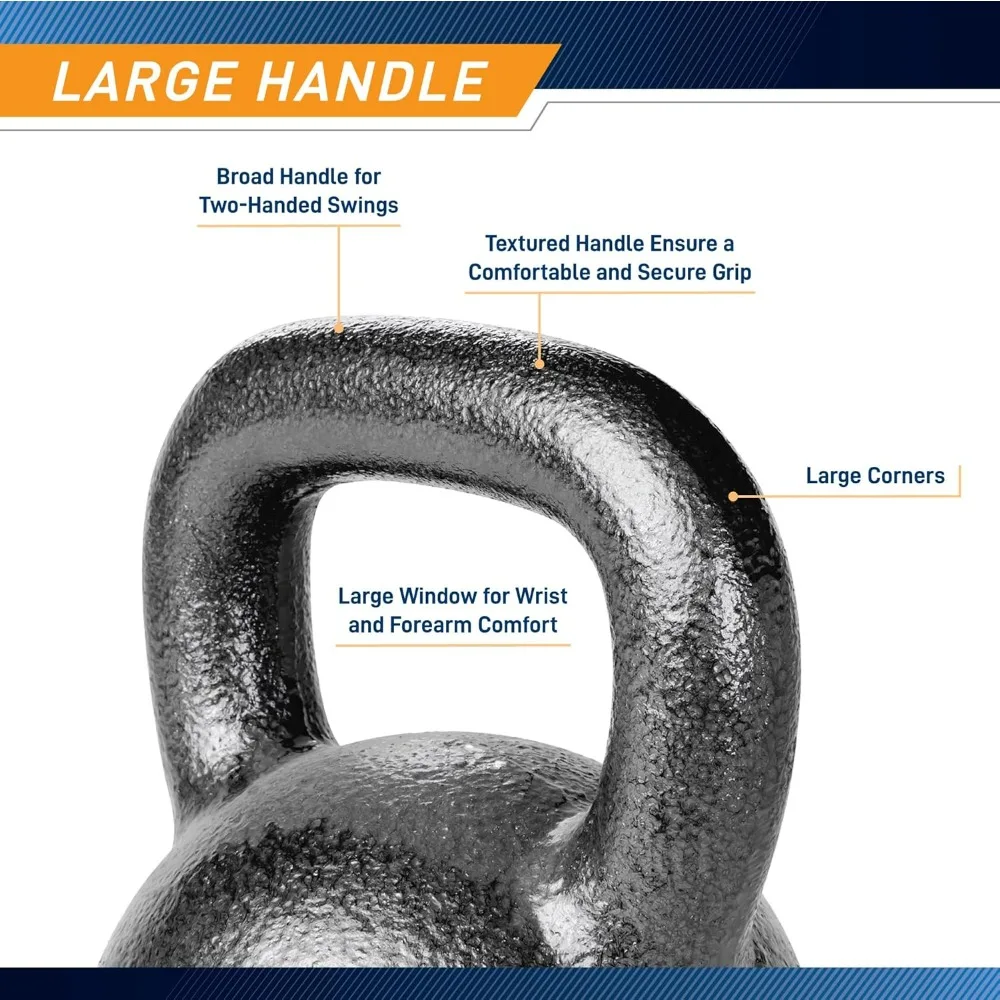 Hammertone Kettle Bells-10to55 lbs.HKB Workout Weights boasts a sturdy handle recyclable cast iron reinforced a non-rust coating