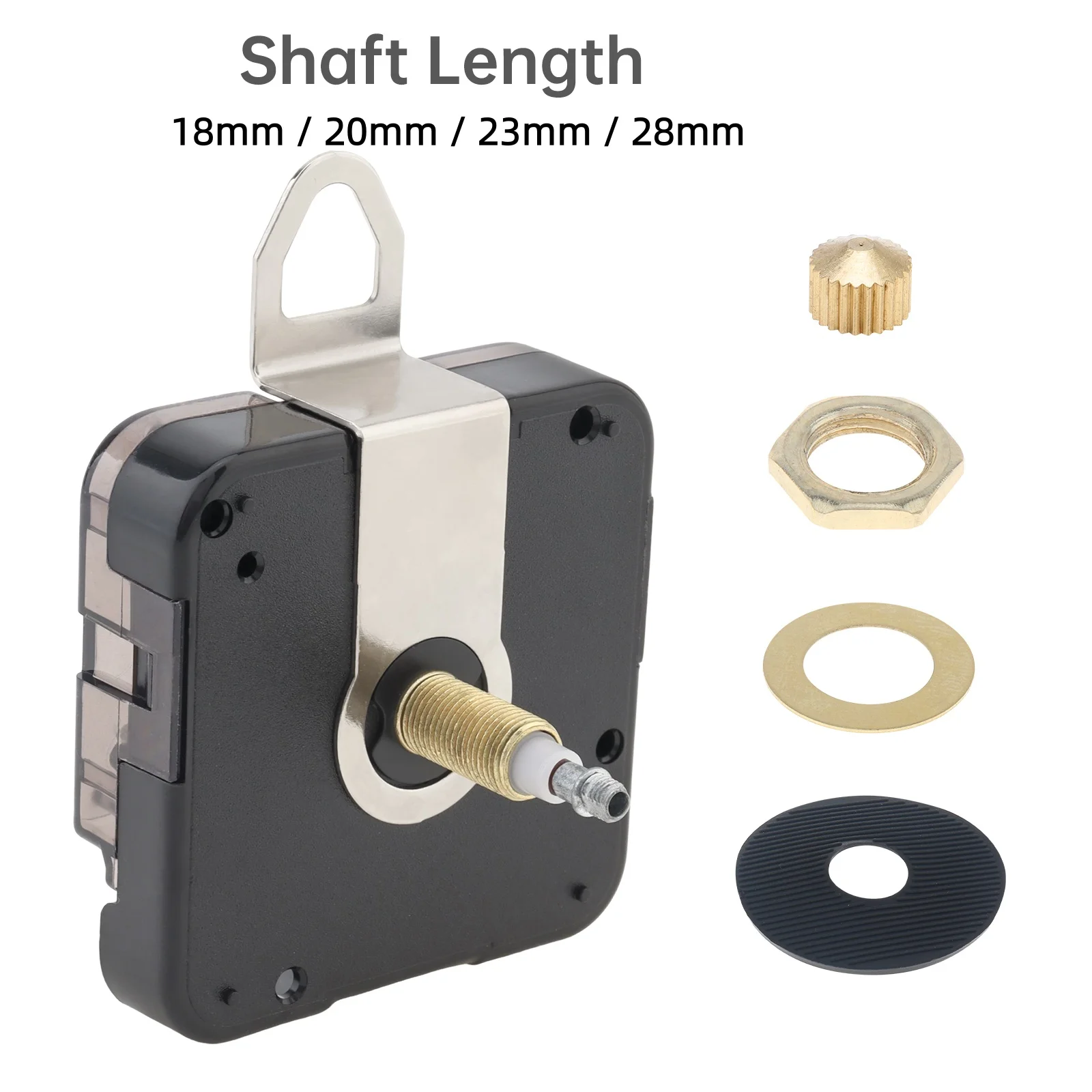 18/20/23/28mm Shaft Thread Quartz High Torque Battery Operated Clock Movement Mechanism Replacement for Wall Clock Motor Repair