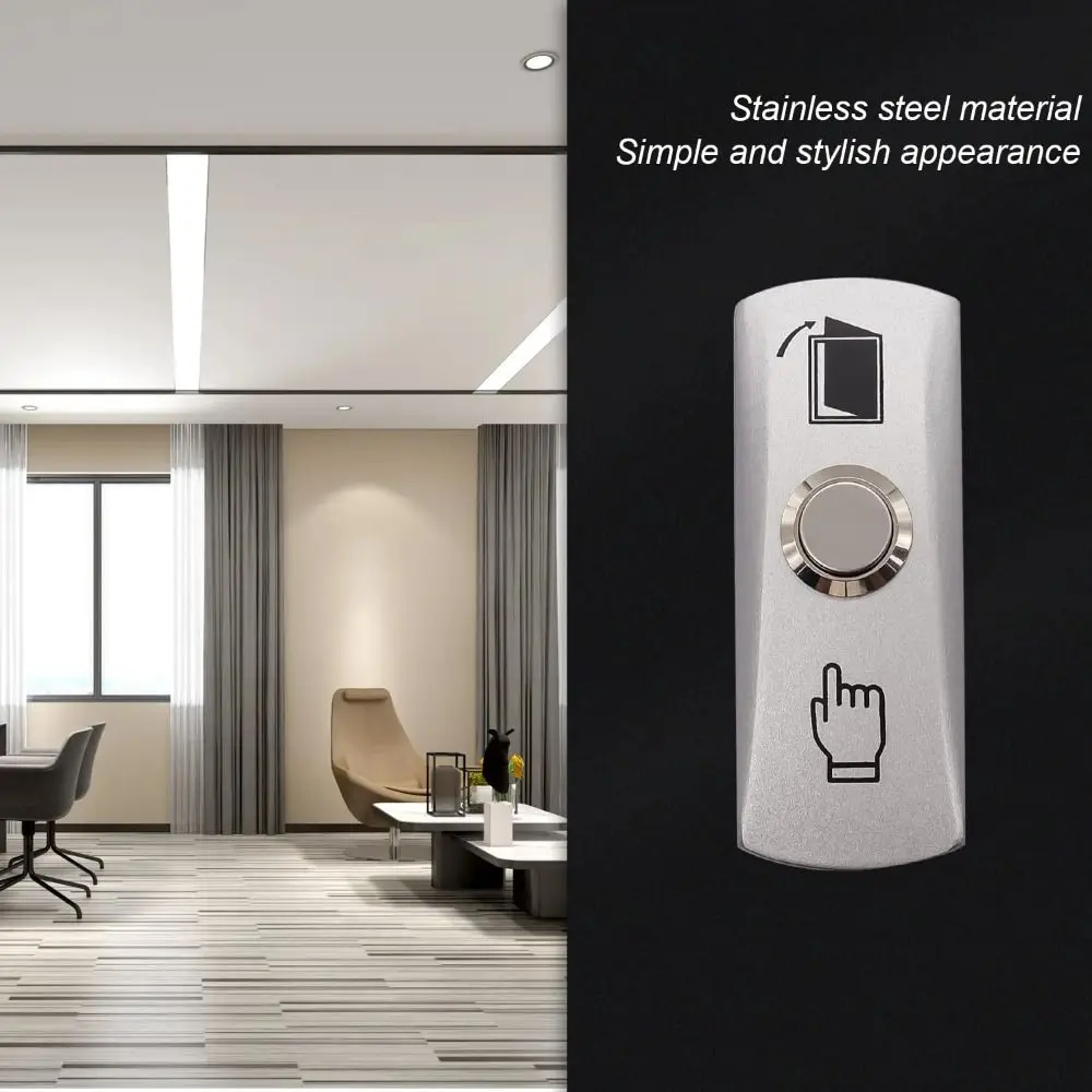 Professional Waterproof Access Control Button Zinc Alloy DC 12V Door Opening Switch Surface Mount Push to Exit Button Gate