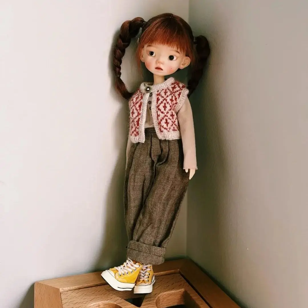 

Кукла Qianqian Yuanbao BJD SD с большой головкой из смолы, аксессуары K2, детские игрушки, подарок для девочки, макияж, в наличии, 26 см