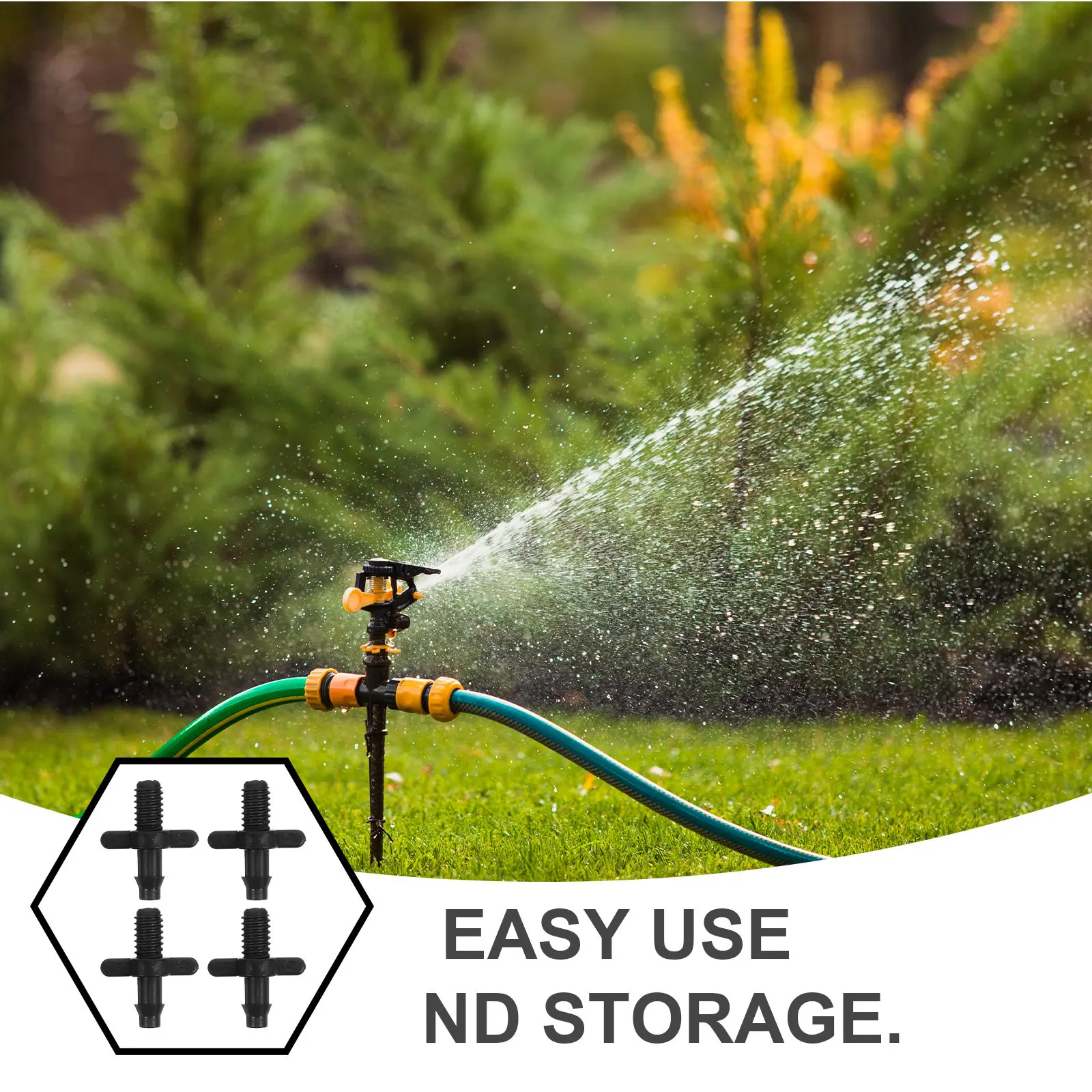 100Pcs Drip Irrigation Barbed Coupling PP Threaded Male Hose Connector for PVC Pe Tubing Garden Vegetable Flower Bed Lawn