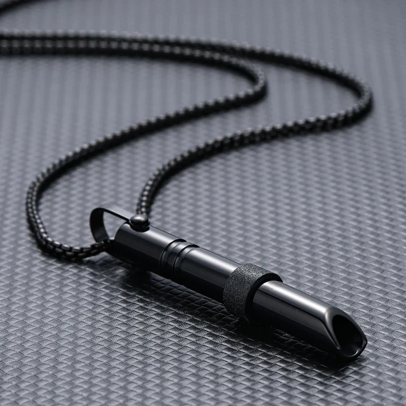 Fashion personality simulation whistle model pendant necklace men and women trend hip-hop collarbone chain couple jewelry