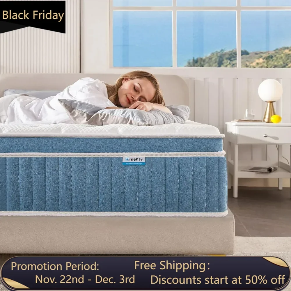 10 inch mixed mattress box, gel memory sponge, individually packaged coil inner spring mattress, support and decompression