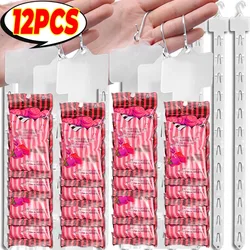 12/1Pcs Plastic Snack Hanging Strips Store Snacks Display Hanger with Hooks Merchandising Storage Clip Strip Supermarket Racks