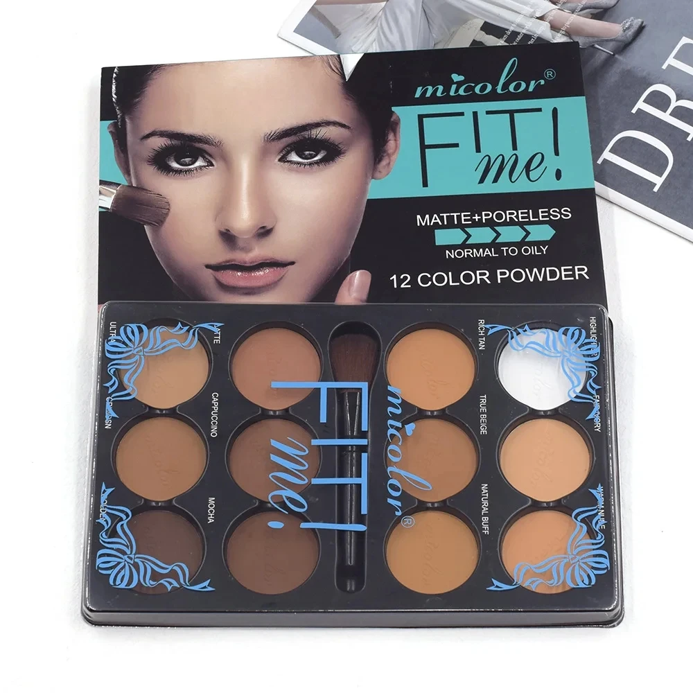 Paleta matte da composição da sombra, pó delicado, alto, composição fácil, cor do café, cosméticos, 12 cores