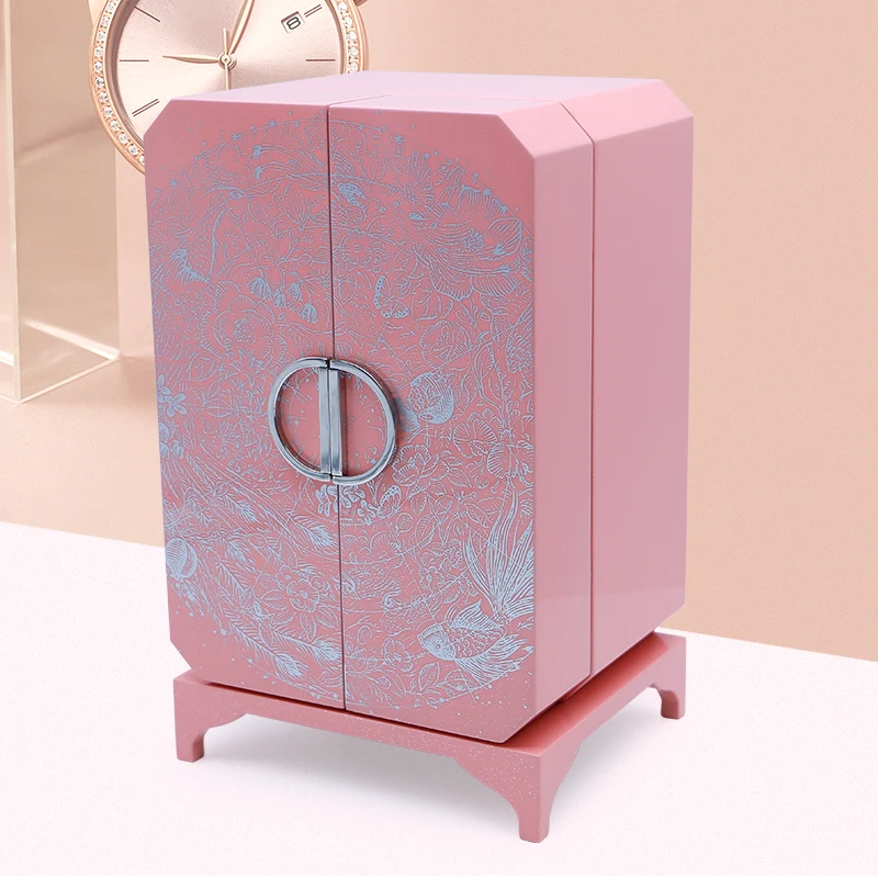 and High End Custom Jewelry Necklace Ring Earrings Display Storage Box Jewelry Necklace Display Wholesale
