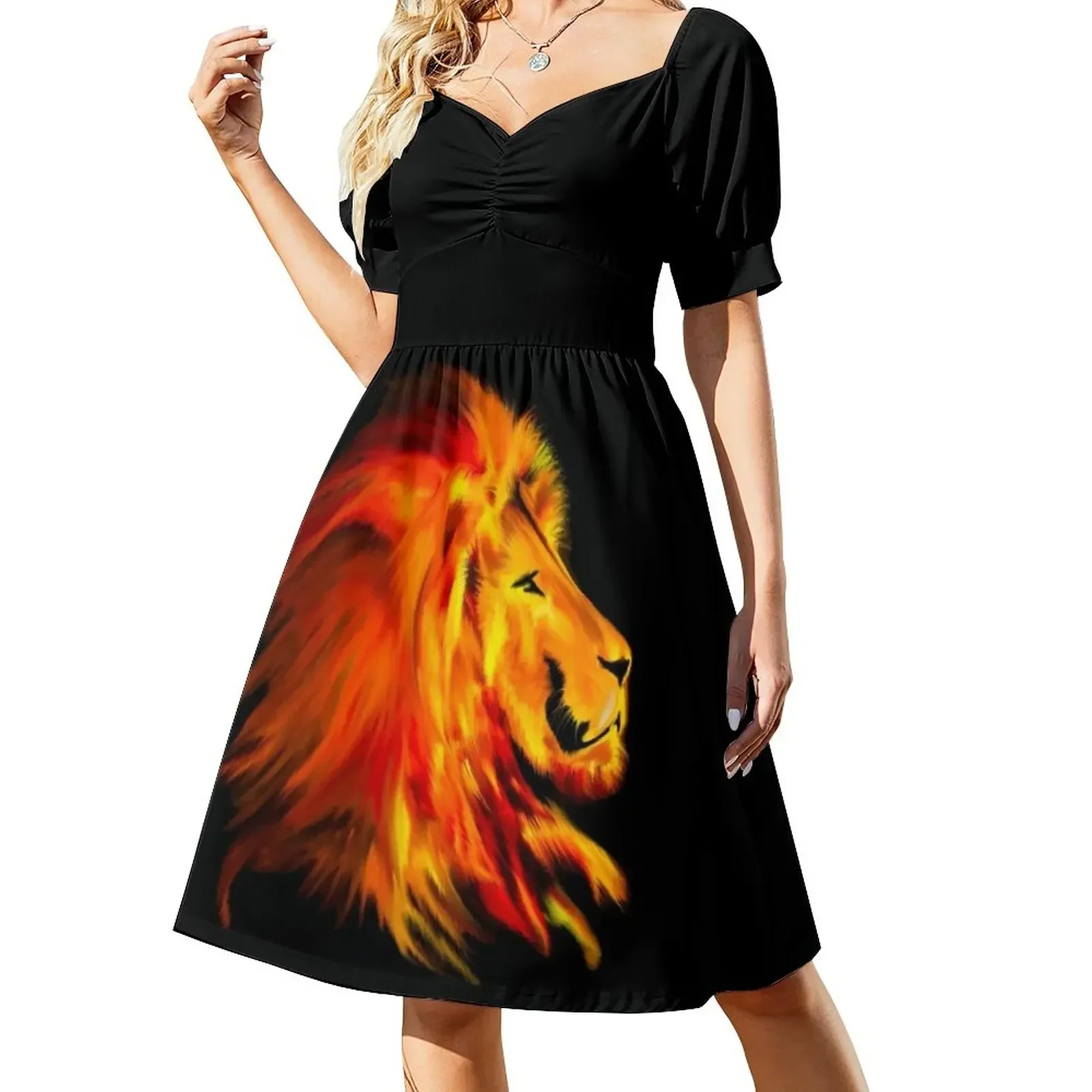 

Lions Fire Sleeveless Dress african dresses for woman womens dress Dress women dresses for womens