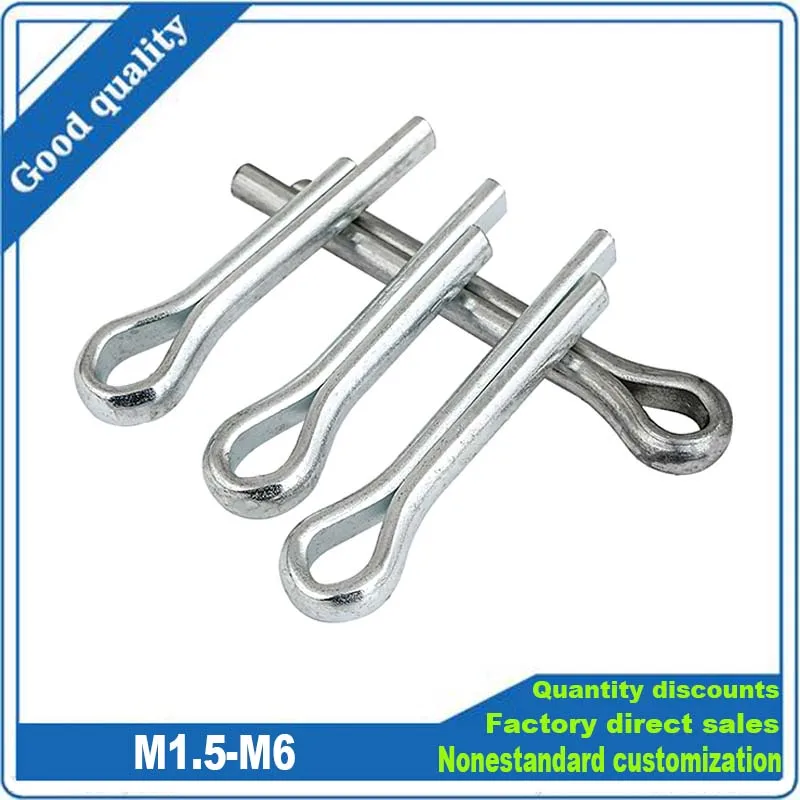 10/50pcs M1.5 M2 M2.5 M3 M4 M5 M6 Carbon Steel U Type Spring Cotter Hair Pin Split Clip Clamp Tractor Open Elastic Pin for Car