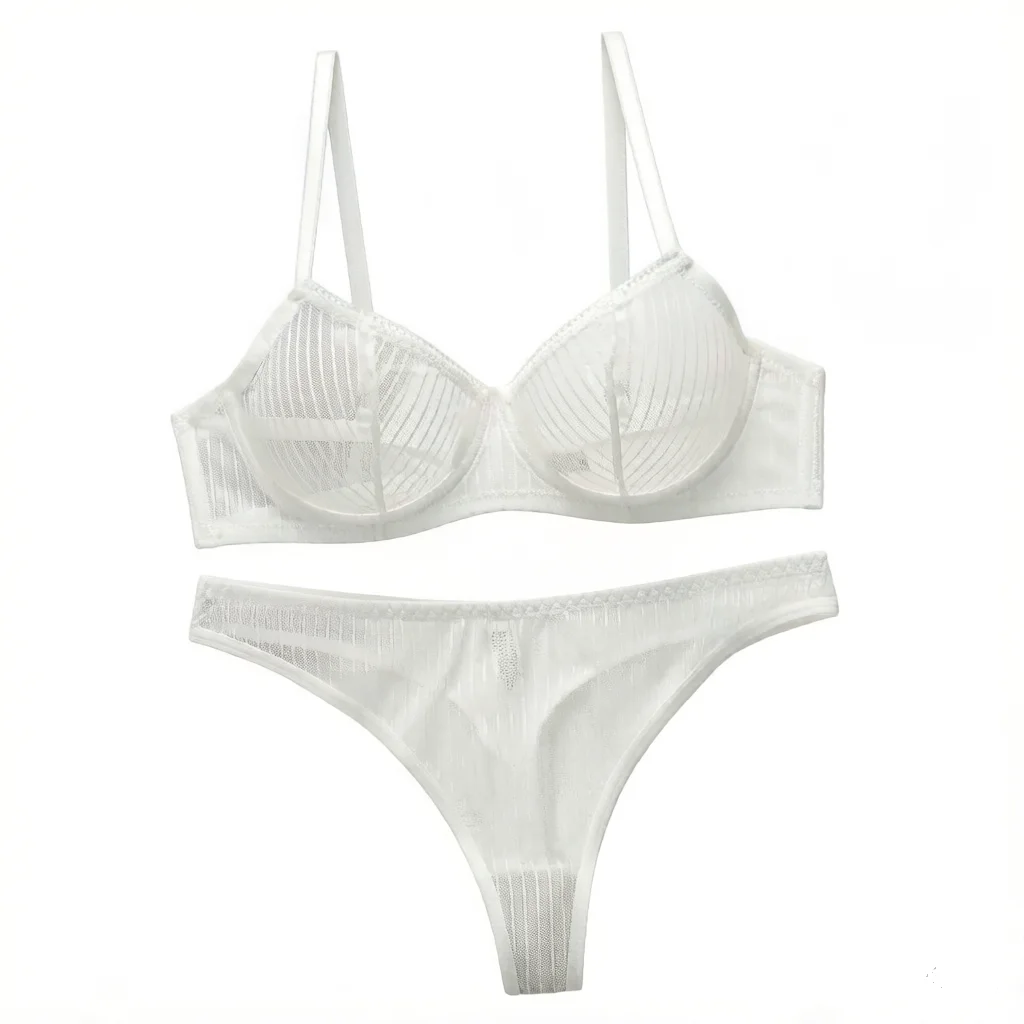 Women's Sexy Embroidered Lace Underwear With Steel Rims Push Up Breathable And Comfortable Close Fitting Underwear Set YS2864