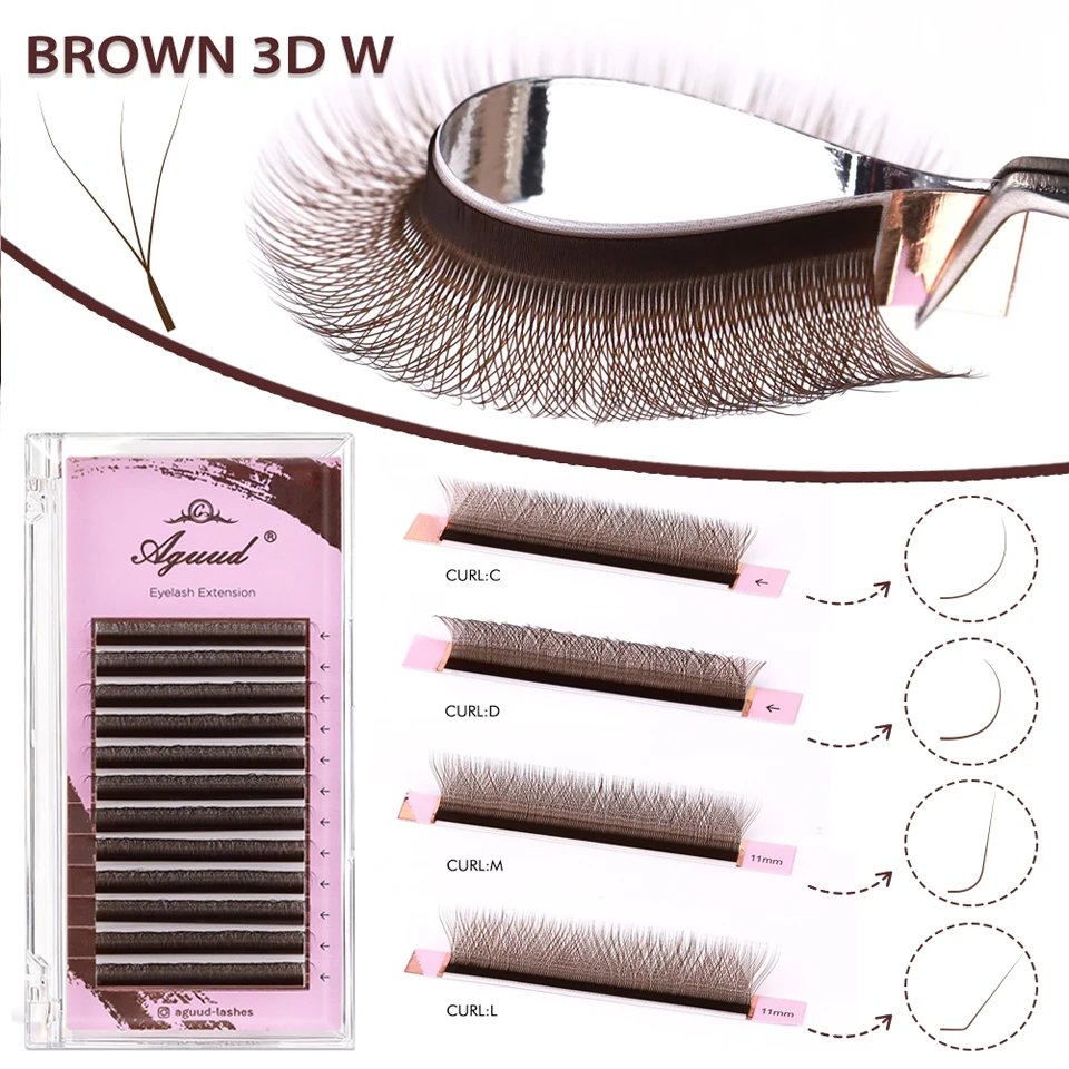 Eyelash Extension Yy - رموش AGUUD L M بنية على