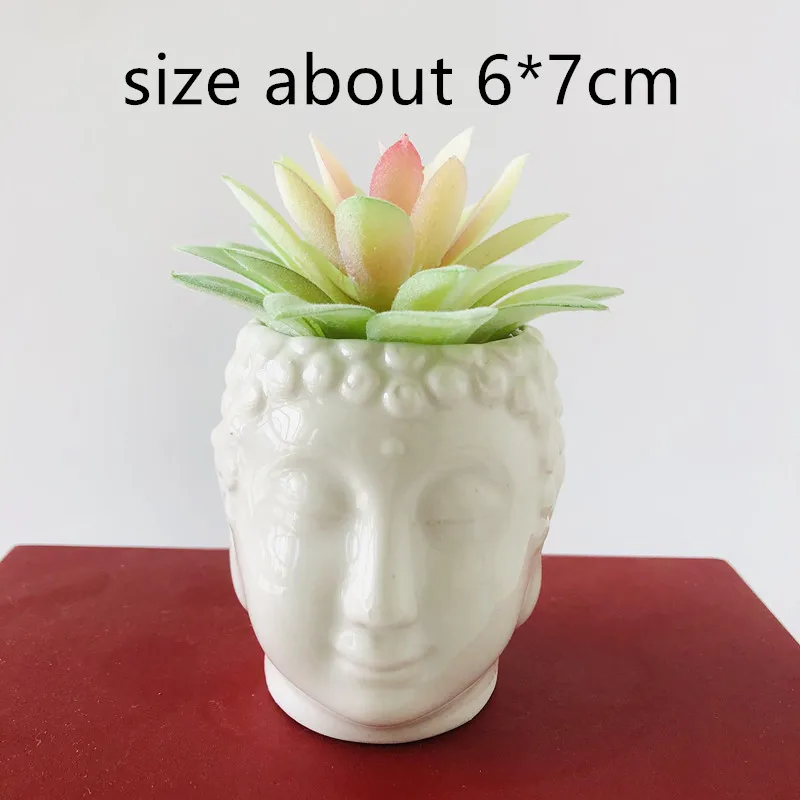 Buddha Head Planter Mould, DIY Candle Holder, Cement Plaster Clay Flower Pot, Silicone Molds, Home Decoration Craft, Resin Tool